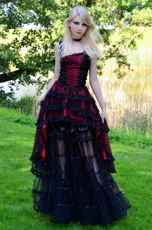 woman in gothic dress
