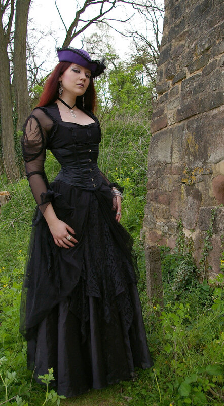 Woman in gothic dress