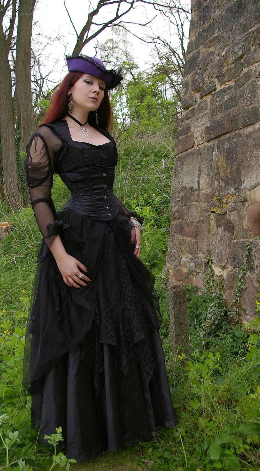 Woman in gothic dress