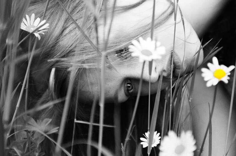 Woman in Grass — Black