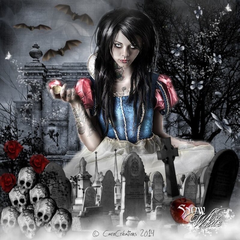 Woman in Graveyard — Black, Dark, Eerie
