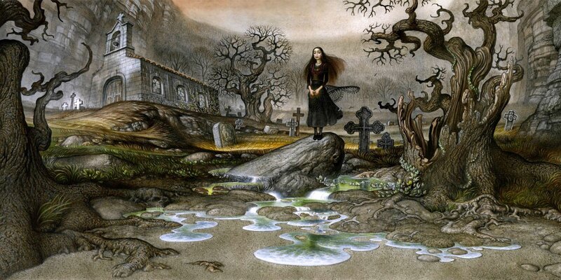 Woman in Graveyard — Brown
