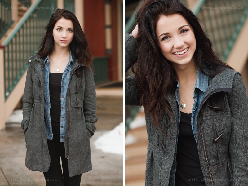 woman in gray coat smiling