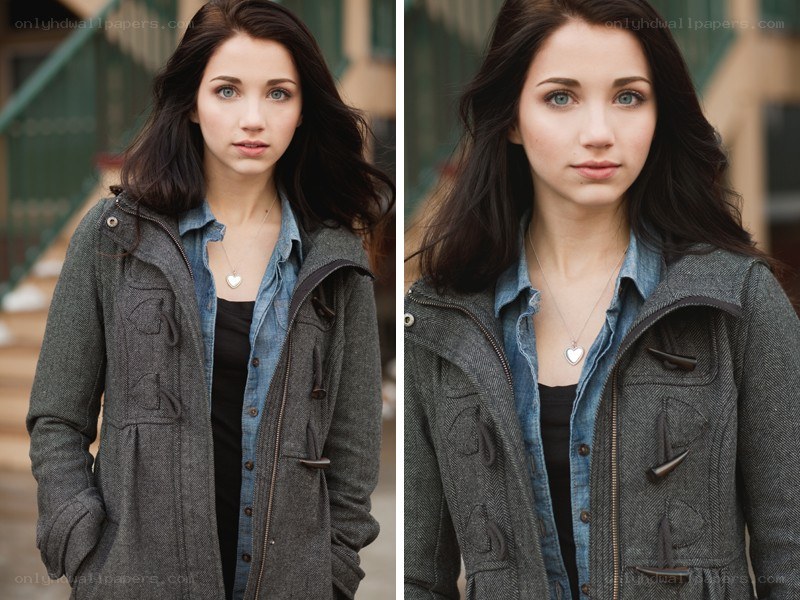 woman in gray coat