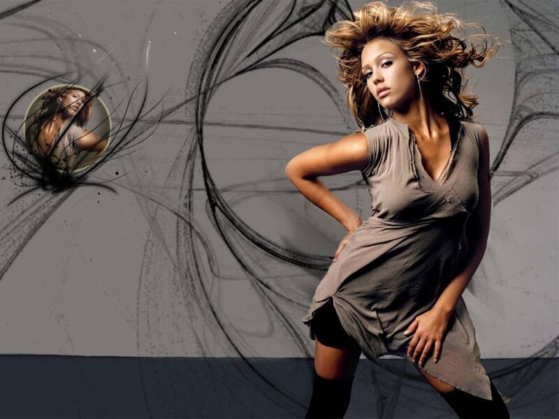 Woman in Gray Dress — Dynamic