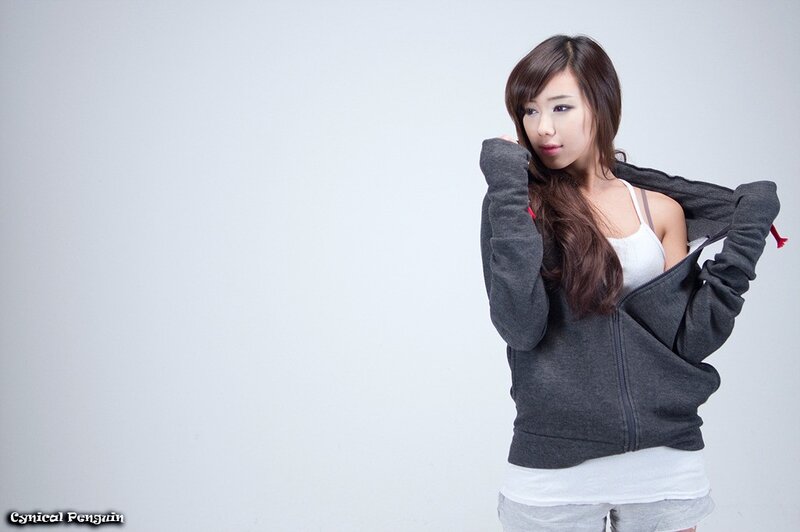 woman in gray hoodie