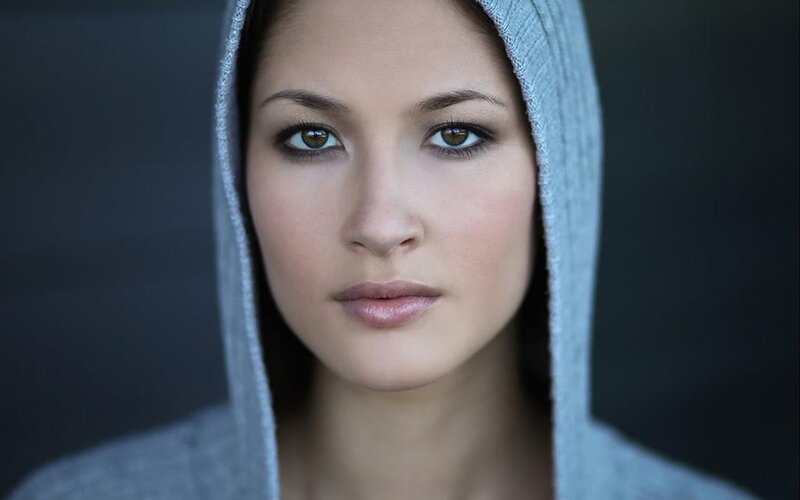 woman in gray hoodie