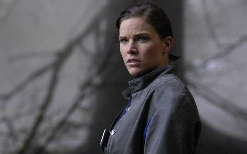 Woman in Gray Jacket — Serious, Photograph, Wall