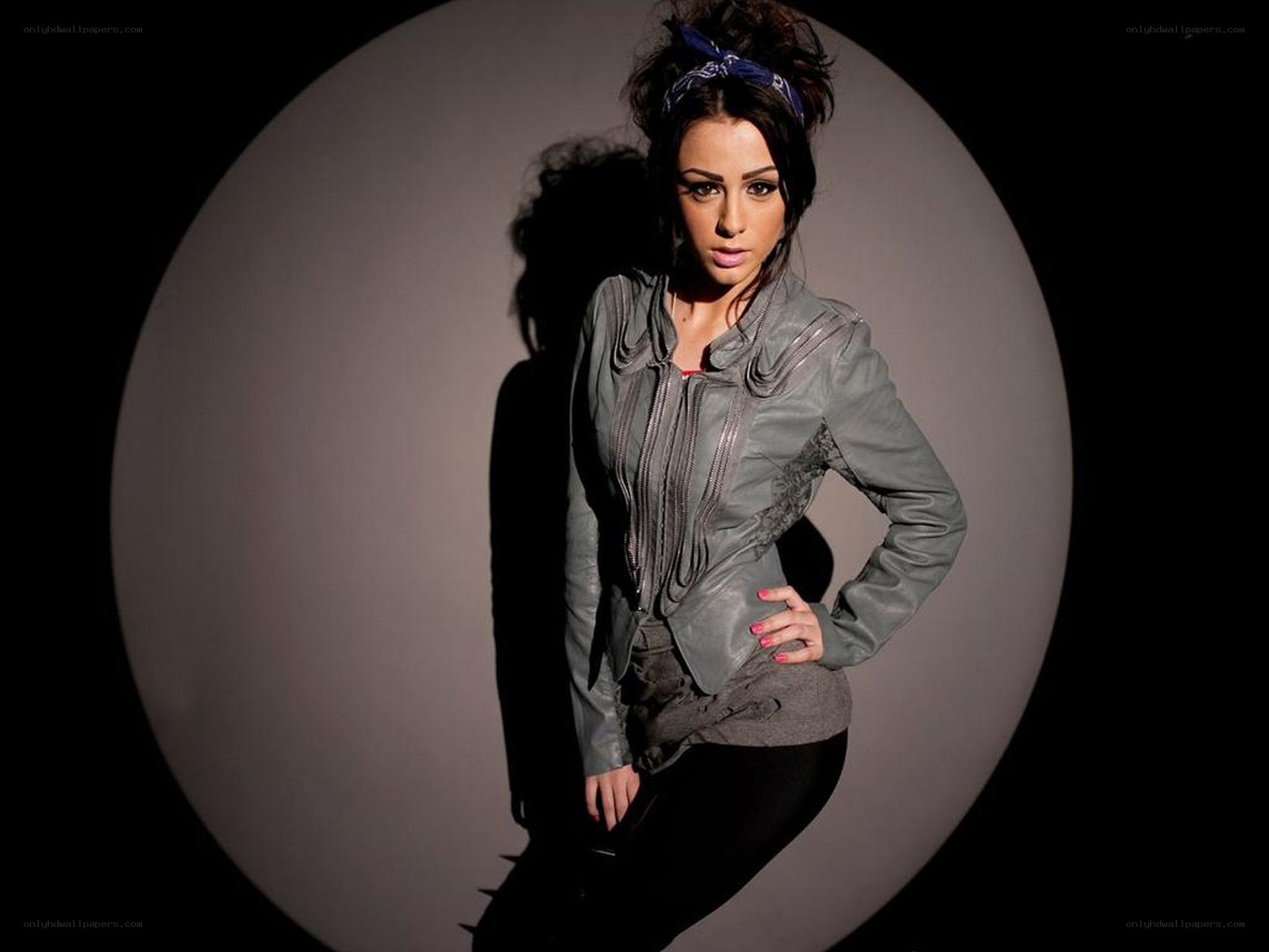 woman in gray jacket