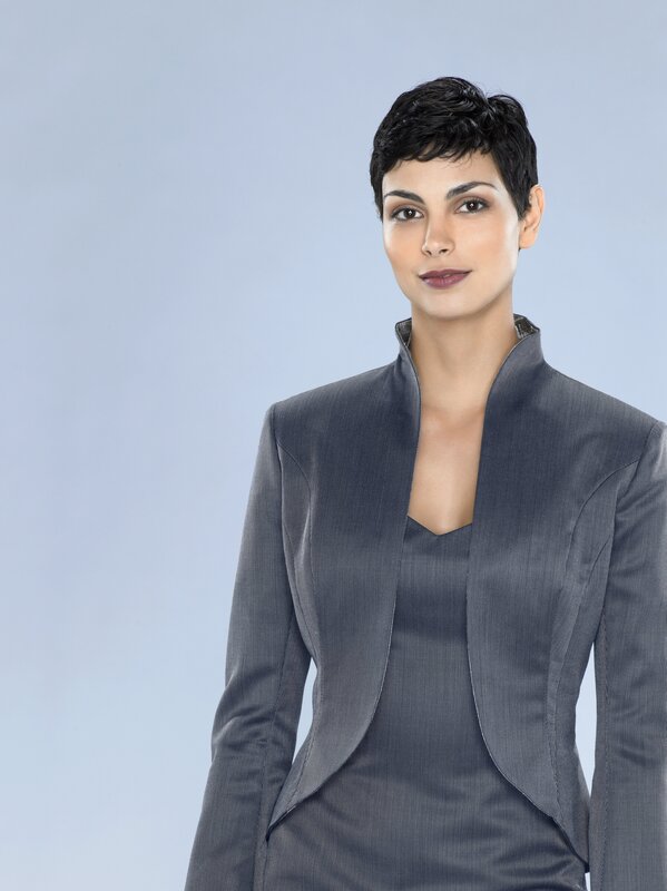 woman in gray suit