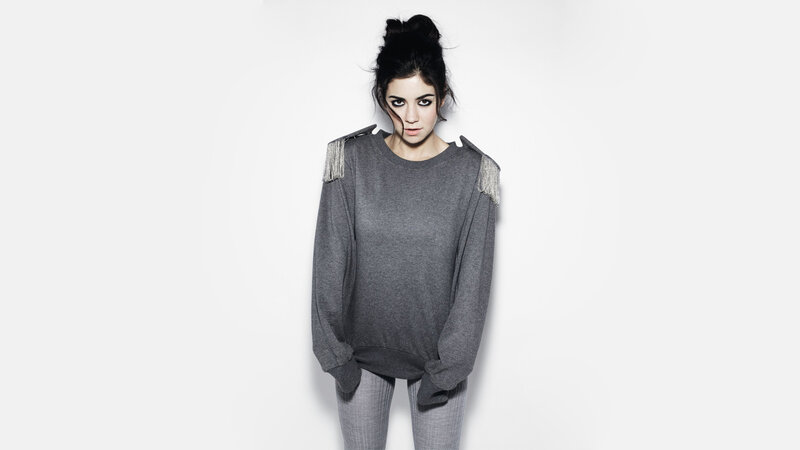 woman in gray sweater