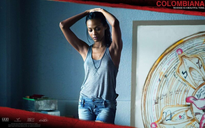 Woman in gray tank top