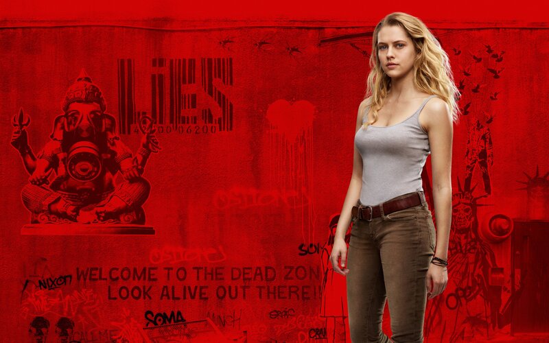 Woman in Gray Tank Top — Red