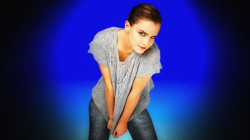 Woman in Gray Top — Blue