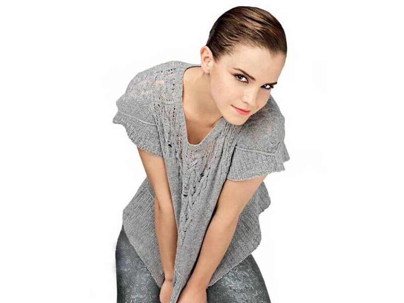 Woman in Gray Top — Neutral, Photograph, Gray Top