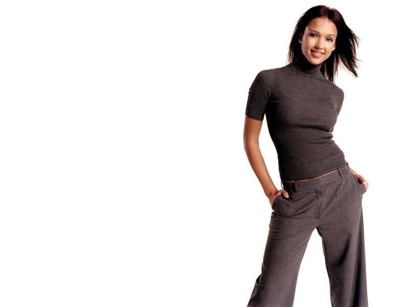 woman in gray turtleneck