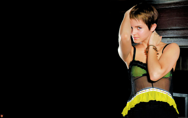 woman in green and black top