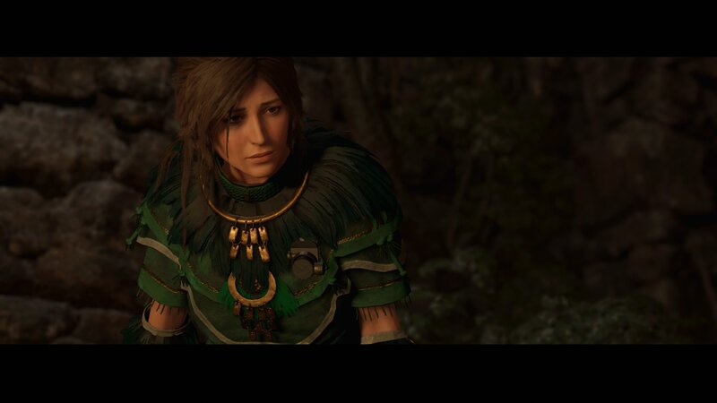 Woman in Green Armor — Serious, 3d Render