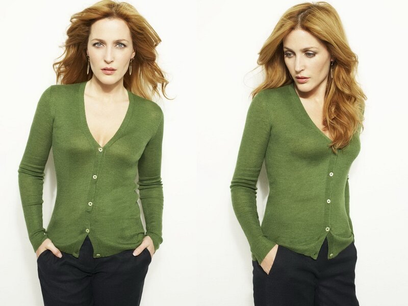 Woman in Green Cardigan — Neutral