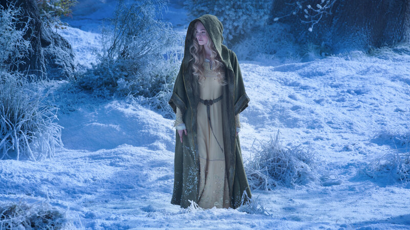 Woman in Green Cloak — Blue