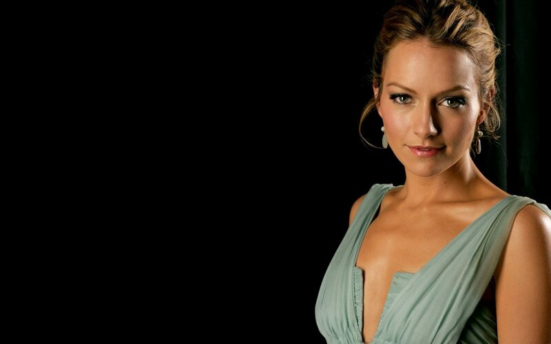 woman in green dress