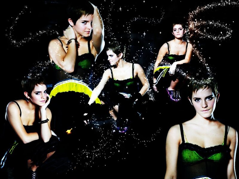 Woman in Green Dress — Black, Dramatic, Night