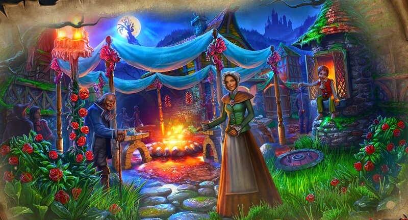 Woman in Green Dress — Blue, Fantasy