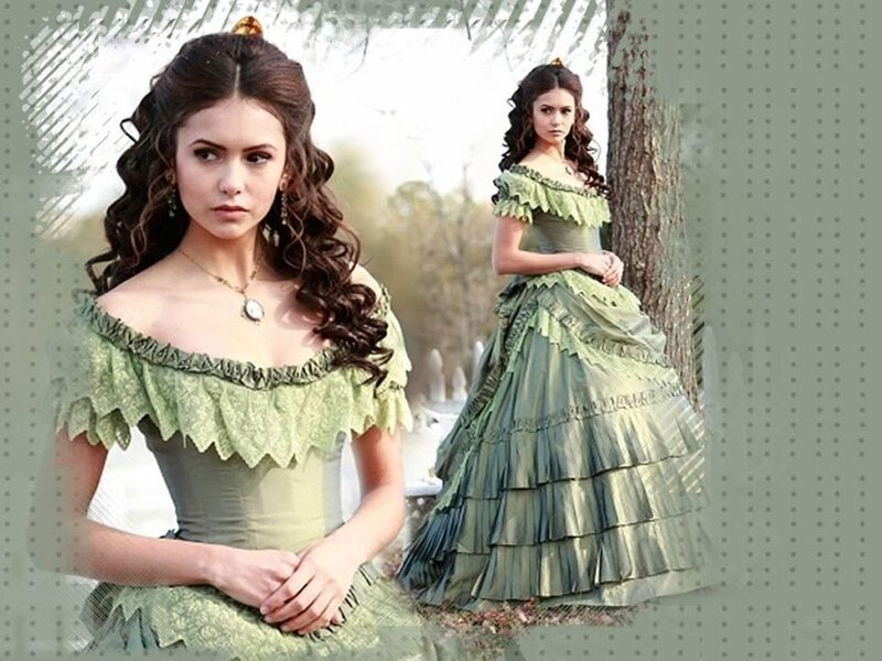 Woman in Green Dress — Dramatic, Afternoon, Photograph, Tree