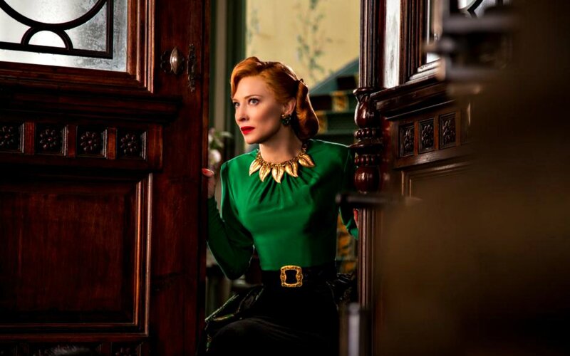 Woman in Green Dress — Dramatic, Photograph, Door