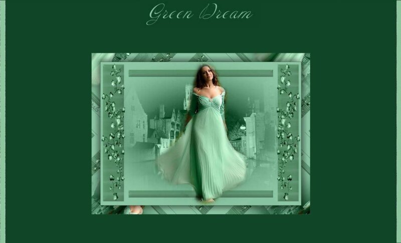 Woman in Green Dress — Dreamy, Digital Art
