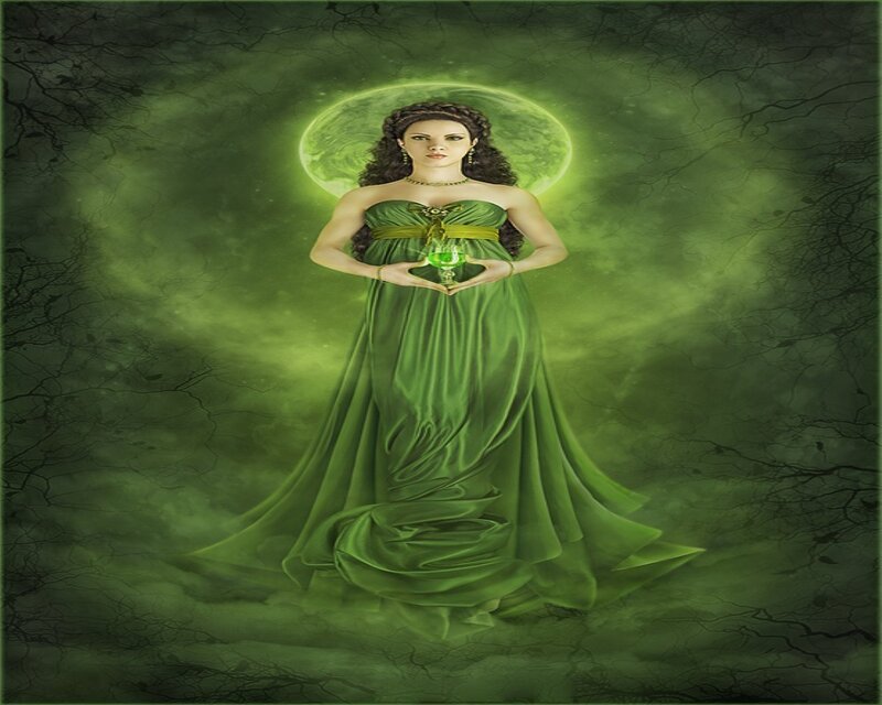 Woman in Green Dress — Mystical