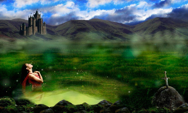 Woman in Green Field — Fantasy