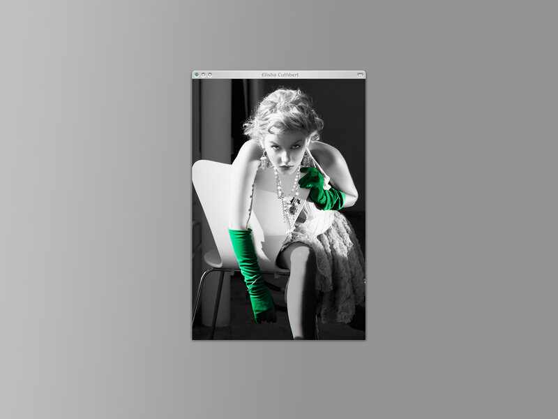 Woman in Green Gloves