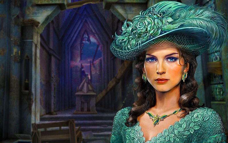 Woman in Green Hat — Dramatic, Night