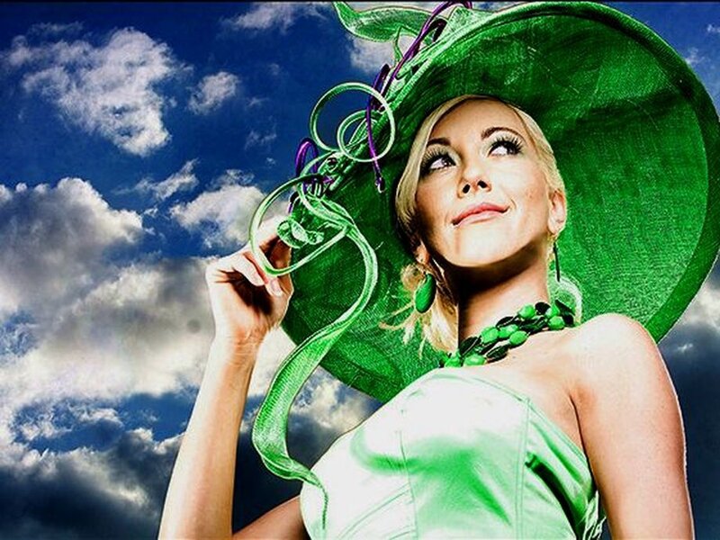 Woman in Green Hat — Dramatic