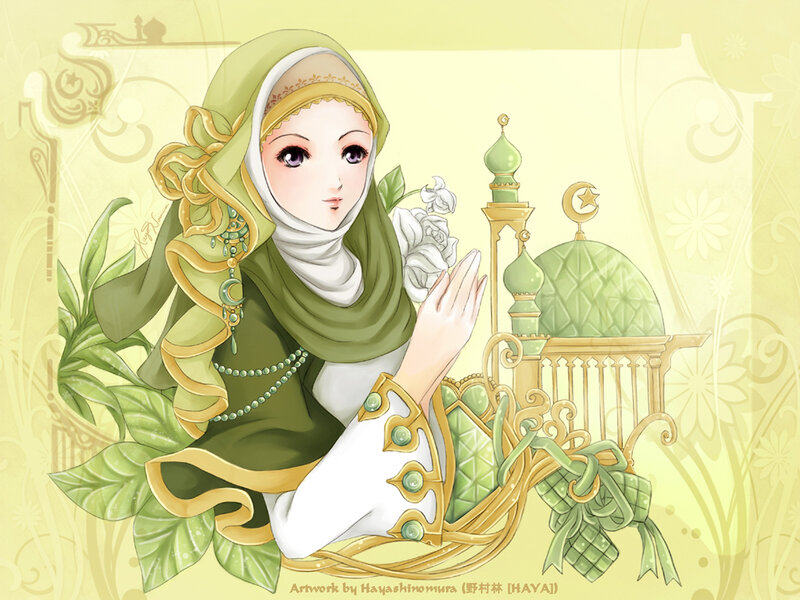 Woman in Green Hijab
