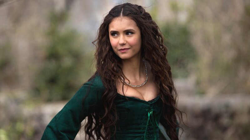 woman in green medieval dress