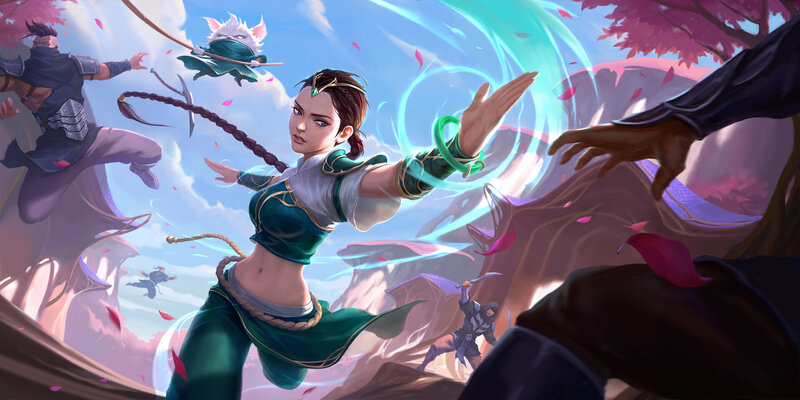 Woman in Green Outfit — Dramatic, Spring