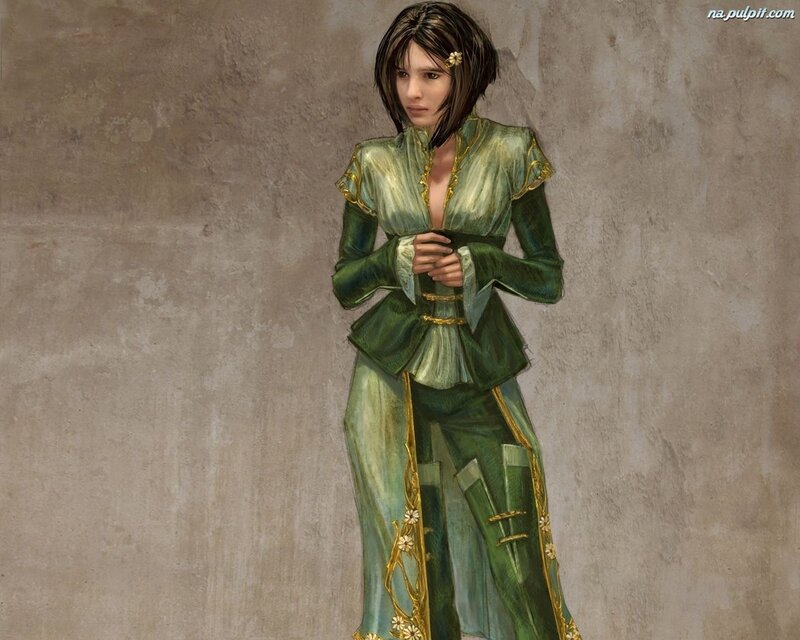 Woman in Green Outfit — Neutral