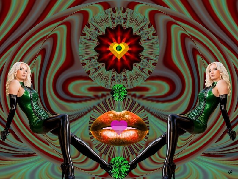 Woman in Green Outfit — Psychedelic