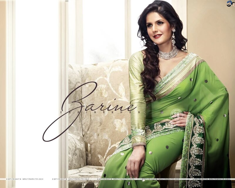 woman in green sari