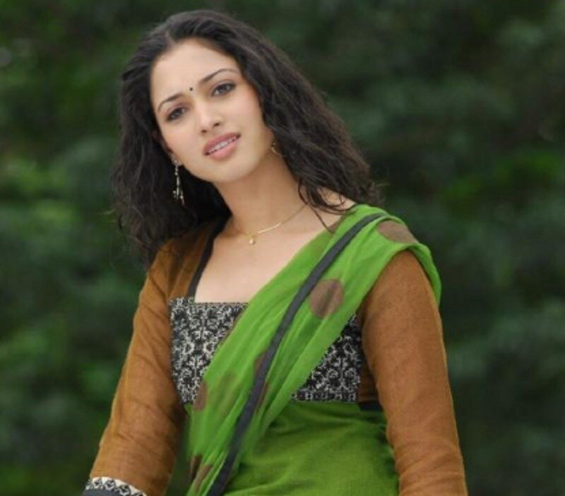 Woman in Green Sari — Calm