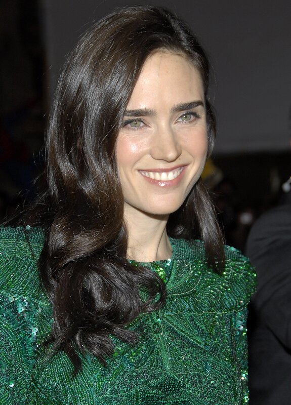 Woman in green sequined dress
