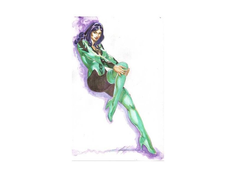 Woman in Green Suit — Confident