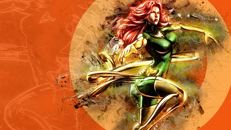 Woman in Green Suit — Dramatic, Digital Art, Red Hair