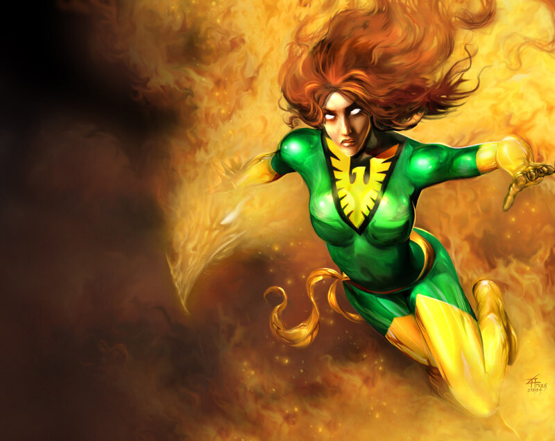Woman in Green Suit — Dramatic, Digital Art
