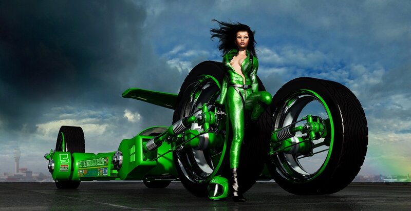 Woman in Green Suit — Dramatic