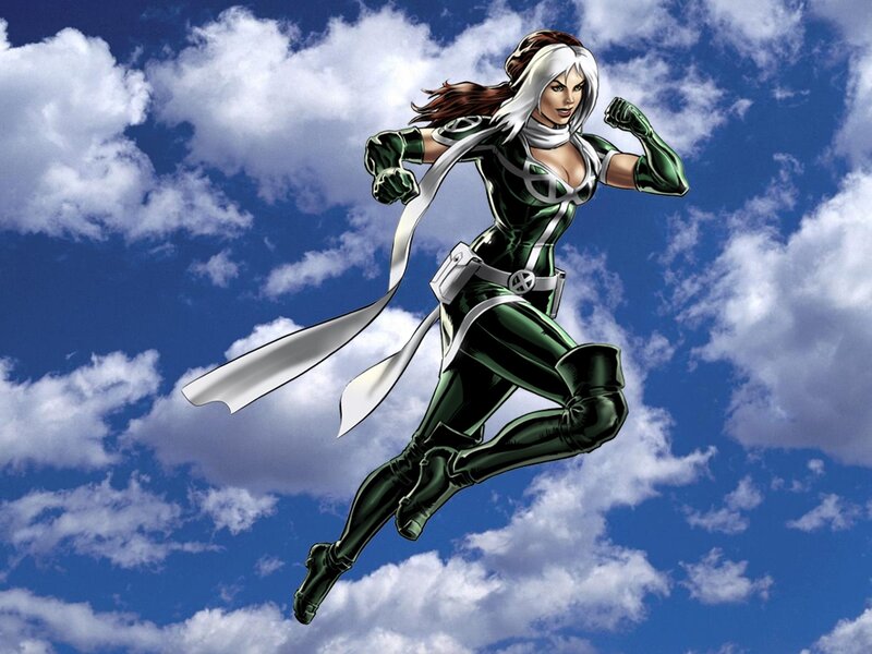 Woman in Green Suit Flying