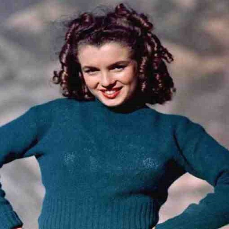 Woman in Green Sweater — Happy, Photograph