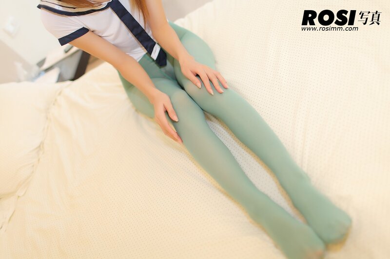 woman in green tights